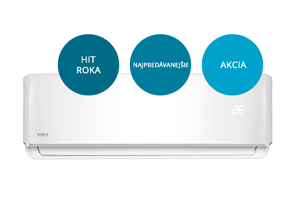Vivax R+ Design 2,5 kW — dizajnová nástenná klimatizácia